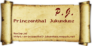 Princzenthal Jukundusz névjegykártya